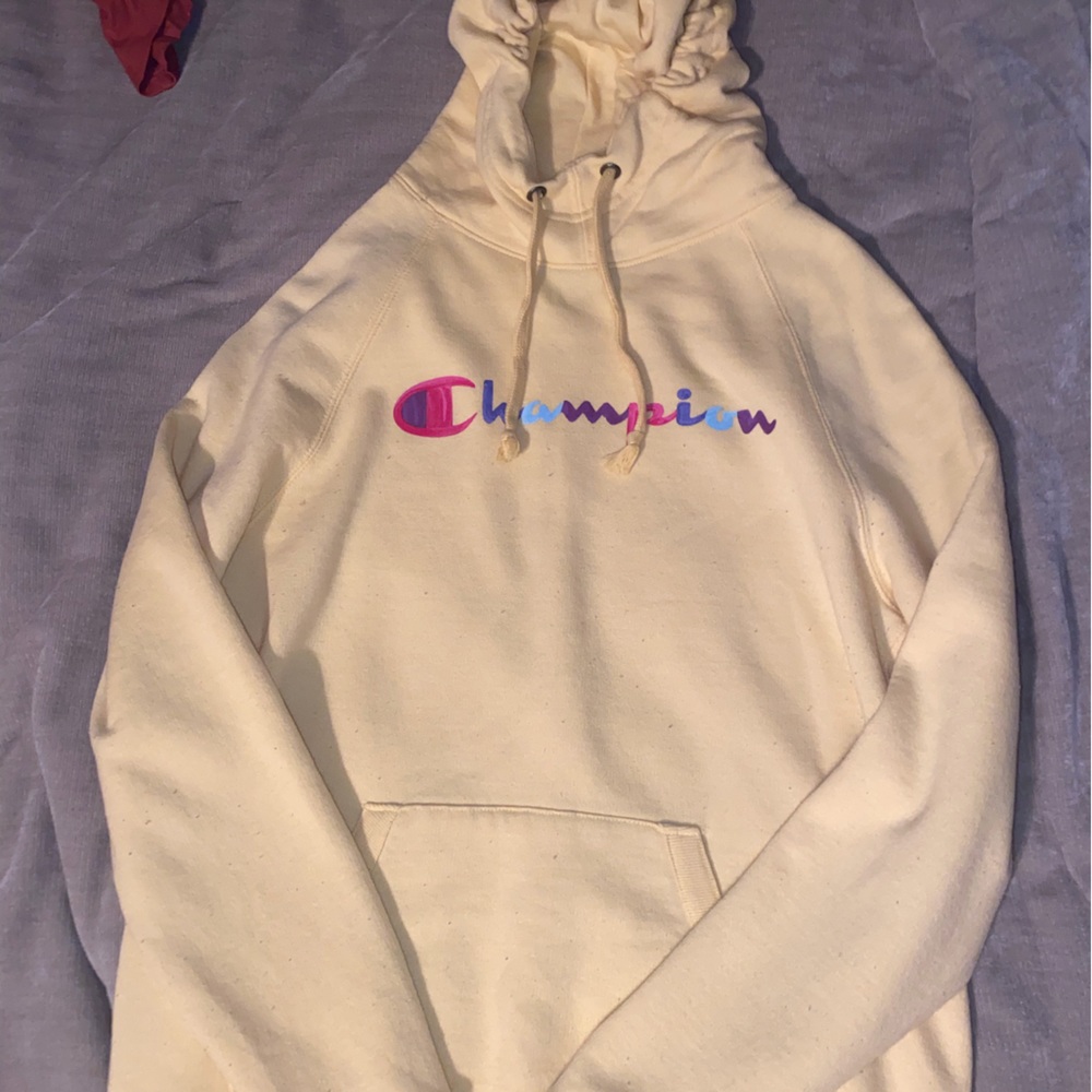 Yellow Champion hoodie